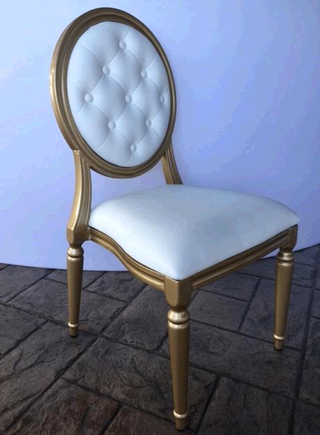 Rental store for CHAIR, LOUIS XVI GOLD W  WHITE PAD in New Orleans LA