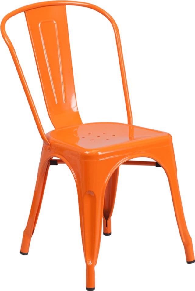 Rental store for CHAIR, BISTRO METAL ORANGE in New Orleans LA