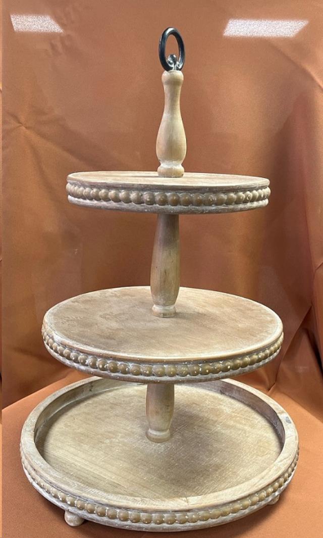 Rental store for TRAY, 3 TIER WOOD BEADED in New Orleans LA